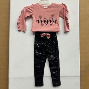 Ruffle Girl Christmas Outfit Girls Large (5)